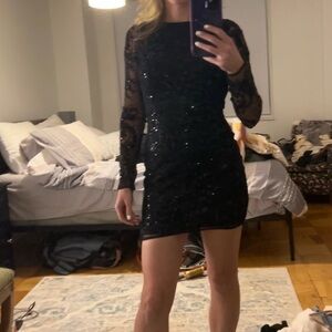 Altar’d State black sequin dress, XS